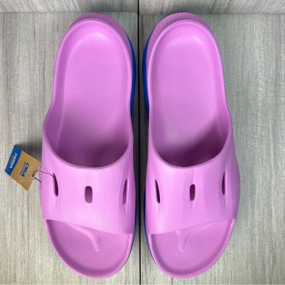 Hoka One One Ora Recovery Slide 3 Purple Blue Slide Comfort Shoe Mens Size 12 13 - Picture 6 of 11